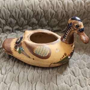 Artistic Duck-Shaped Ceramic Planter